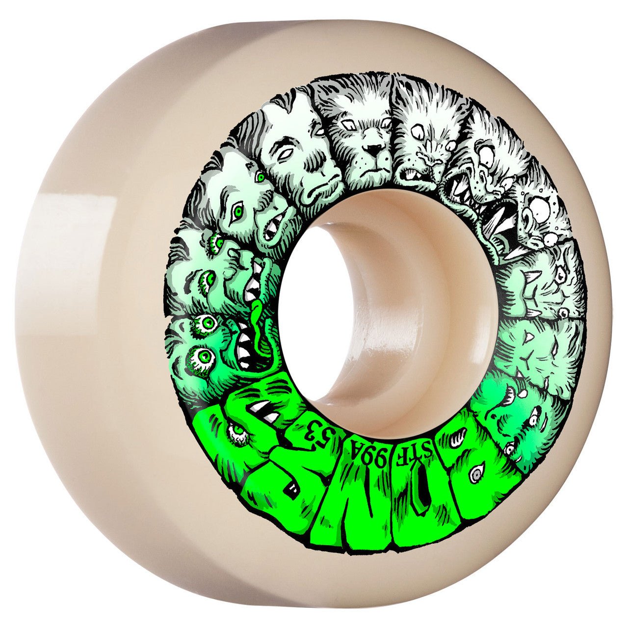 Bones STF V5 Sidecut Weird Wolf Wheels 53mm 99A - Soul Performance Surf & Skate - Bones