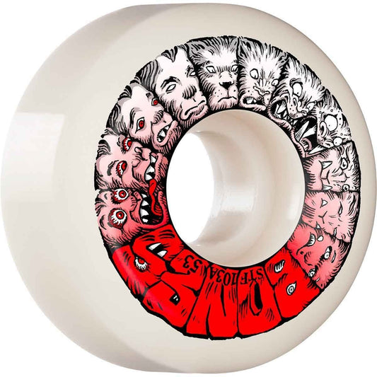 Bones Wheels STF Skateboard Wheels Weird Wolf 52mm V5 Sidecut 99A 4pk - Soul Performance Surf & Skate - Bones