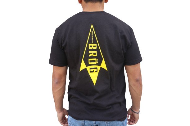 Brög Arrowhead Logo T-Shirt Black/Yellow - Soul Performance Surf & Skate - Brög