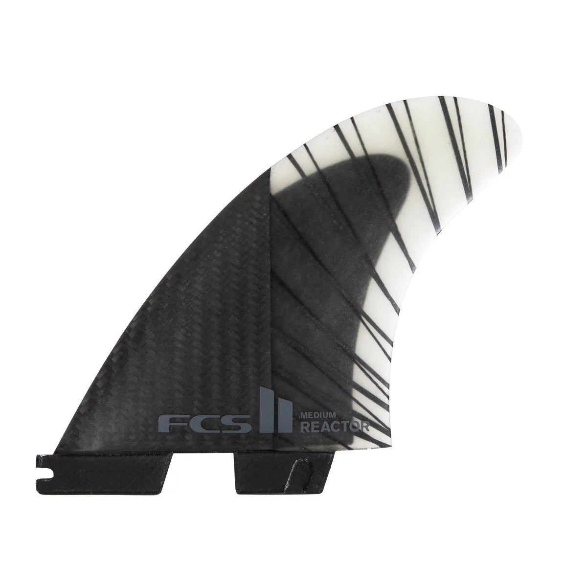 FCS II Reactor PC Carbon Medium Black/Charcoal Tri Fins - Soul Performance Surf & Skate - Soul Performance Surf & Skate
