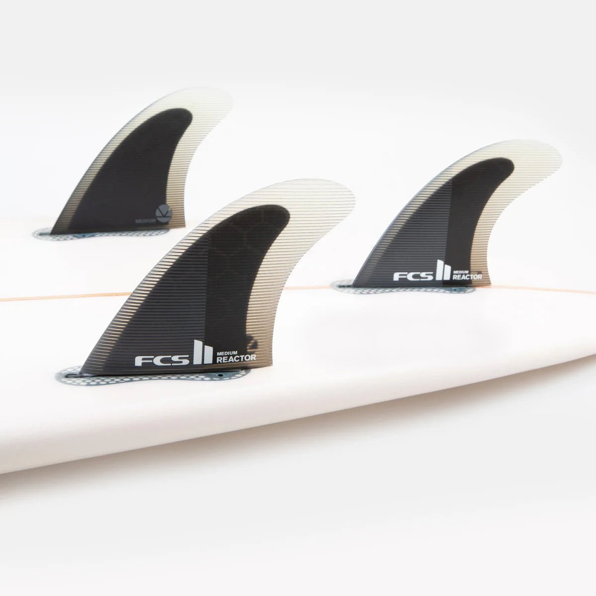 FCS II Reactor PC Medium Charcoal/Black Tri Fins - Soul Performance Surf & Skate - Soul Performance Surf & Skate