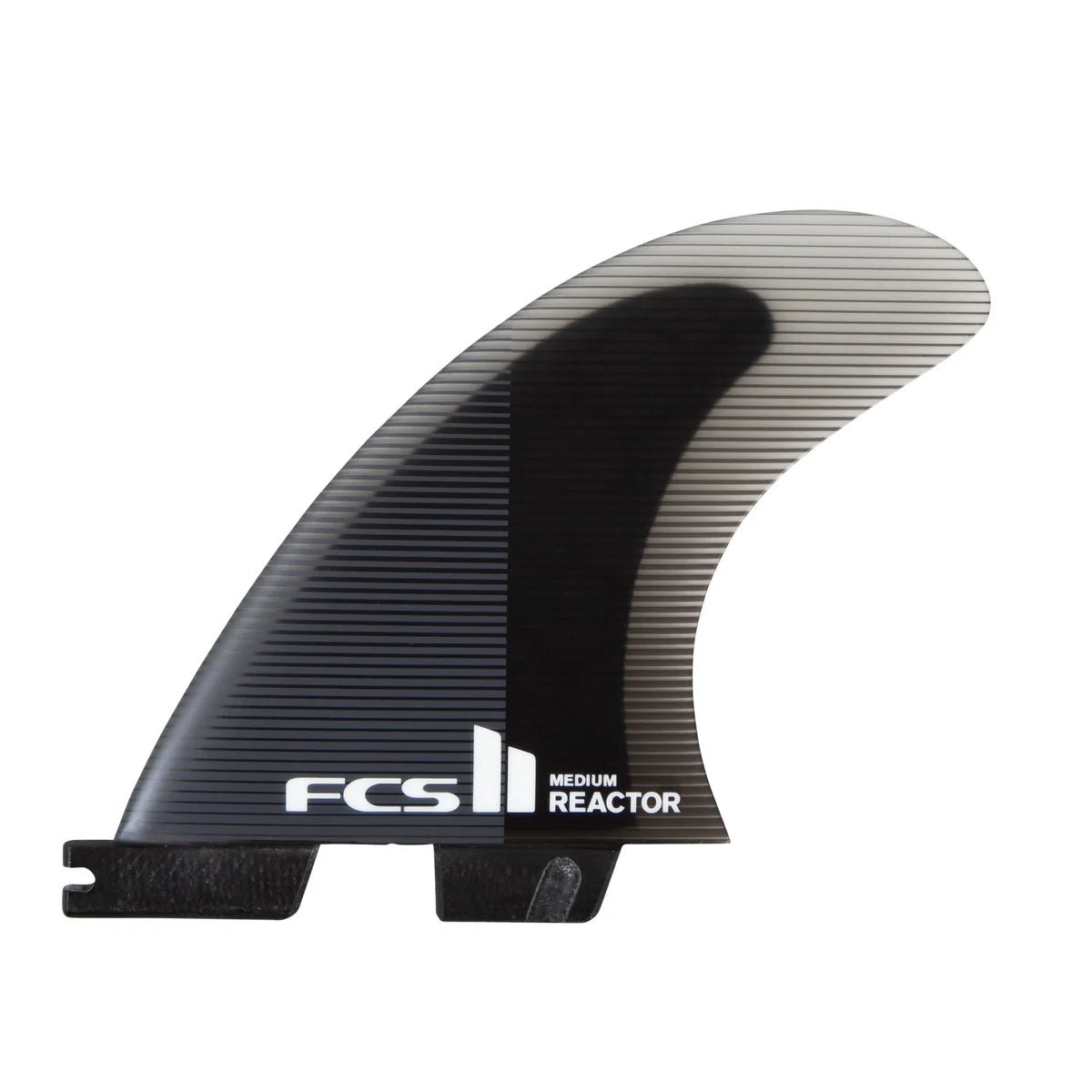 FCS II Reactor PC Medium Charcoal/Black Tri Fins - Soul Performance Surf & Skate - Soul Performance Surf & Skate