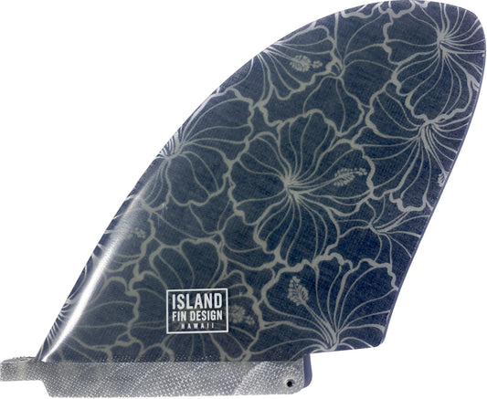 Island Fin Design DFin Black Hibiscus 9" - Soul Performance Surf & Skate - Island Fin Design