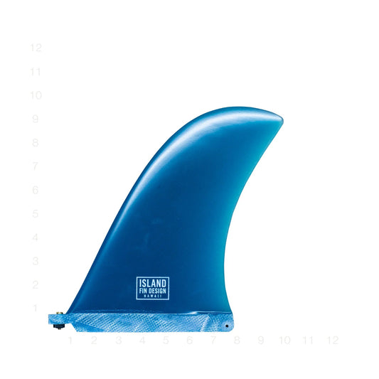Island Fin Design 'The Nui' High Aspect Single Fin Blue Smoke 10" - Soul Performance Surf & Skate - Island Fin Design