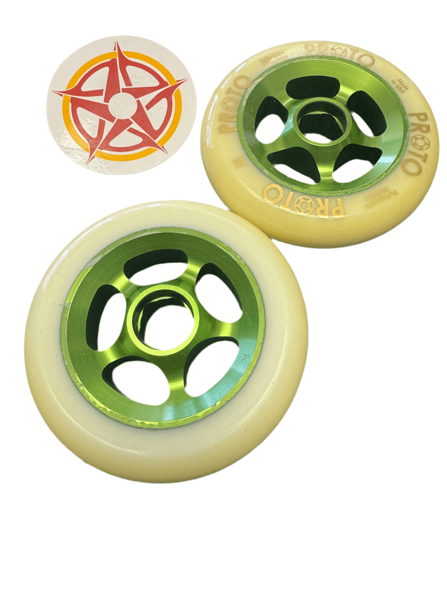 Proto CLASSIC GRIPPERS 110MM 1 - PAIR (WHITE ON GREEN) - Soul Performance Surf & Skate - Soul Performance Surf & Skate