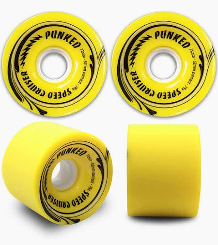 Speed Cruiser Punked Wheels 62mm 78a-Multiple colors