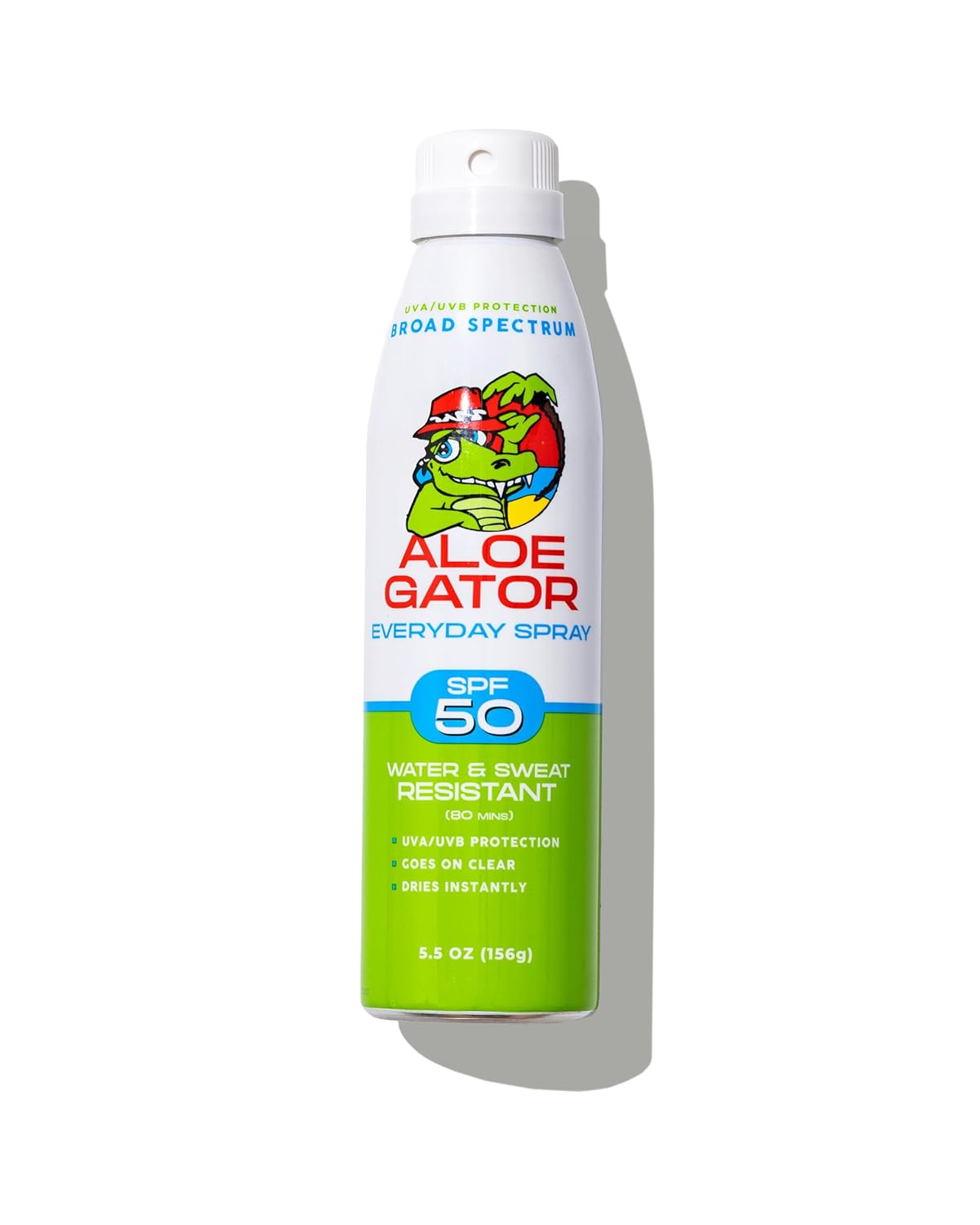 SPF 50 Aloe Gator Everyday Sunscreen Spray, 5.5oz. - Soul Performance Surf & Skate - Block Surf