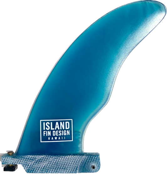 Island Fin Design Cutaway Fin Blue Smoke 7"