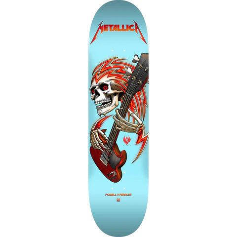 Powell Peralta Flight® Metallica Collab Skateboard Deck Light Blue- 8.5 x 32.08