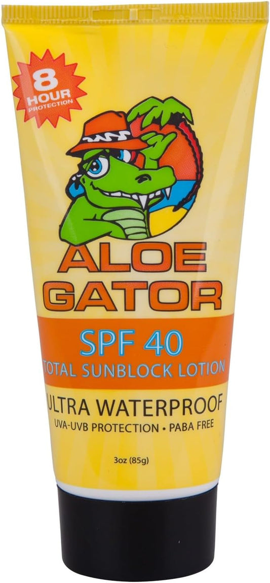 Aloe Gator Lil Gator SPF 40 - Broad Spectrum Sunscreen Lotion 3oz. - Soul Performance Surf & Skate - Soul Performance Surf & Skate