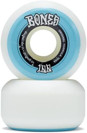 BONES WHEELS OG Formula Skateboard Wheels SIDECUT 100'S 52 V5 ORIGINAL FORMULA 100A 4PK - BLUE - Soul Performance Surf & Skate - Bones