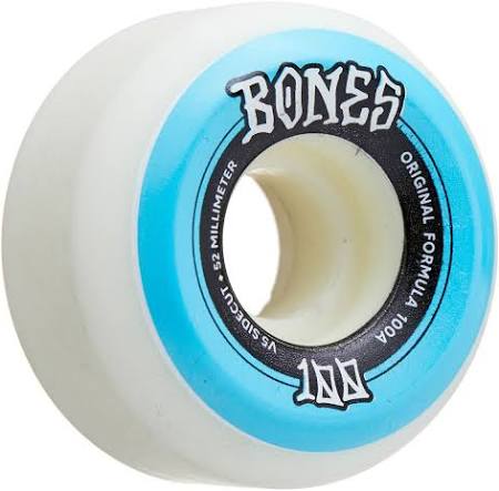 BONES WHEELS OG Formula Skateboard Wheels SIDECUT 100'S 52 V5 ORIGINAL FORMULA 100A 4PK - BLUE - Soul Performance Surf & Skate - Bones
