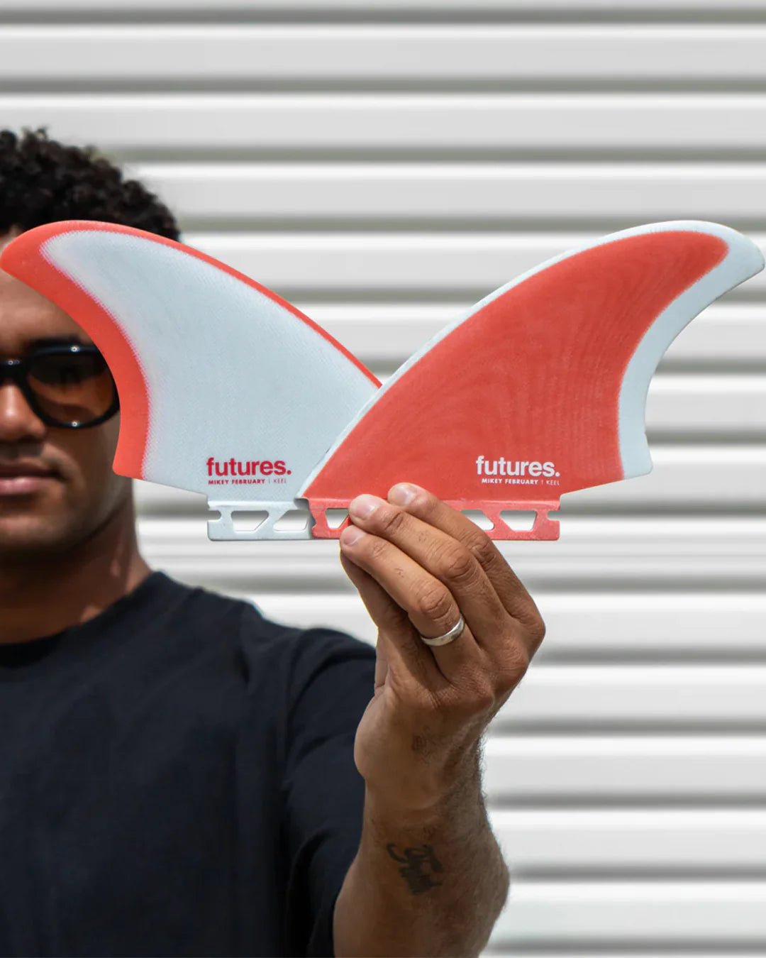 Futures Mikey February Keel Twin Fins White/Red - Soul Performance Surf & Skate - Futures