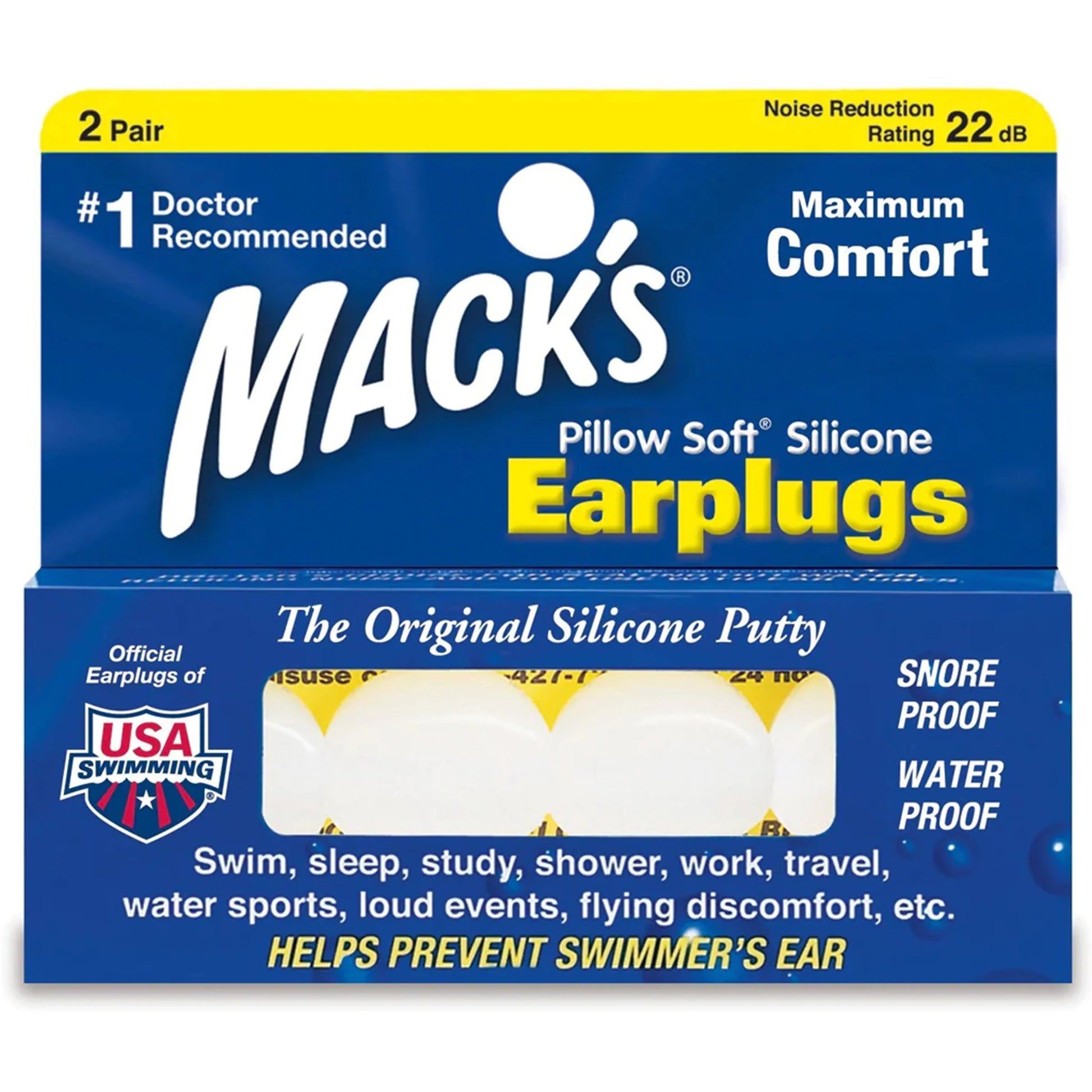 Mack's Pillow Soft® Silicone Putty Ear Plugs - Soul Performance Surf & Skate - Block Surf