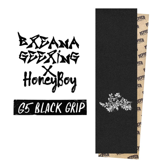 Pepper Grip Tape Co. Breana Gearing on G5 Black 9x33.5" - Soul Performance Surf & Skate - Pepper
