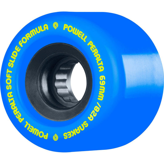 Powell Peralta Skateboard Wheels 69mm Snakes Blue 82A Soft Slide Formula SSF - Soul Performance Surf & Skate - Powell Peralta