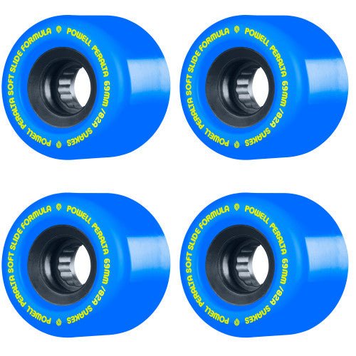 Powell Peralta Skateboard Wheels 69mm Snakes Blue 82A Soft Slide Formula SSF - Soul Performance Surf & Skate - Powell Peralta