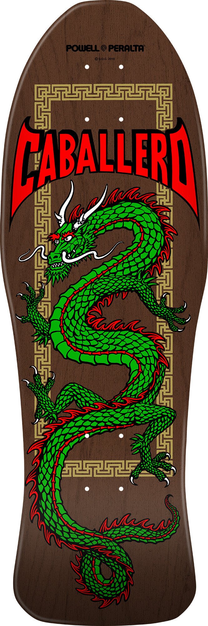 Powell Peralta Steve Caballero Chinese Dragon Reissue Skateboard Deck Brown Stain - 10 x 30 - Soul Performance Surf & Skate - Powell Peralta