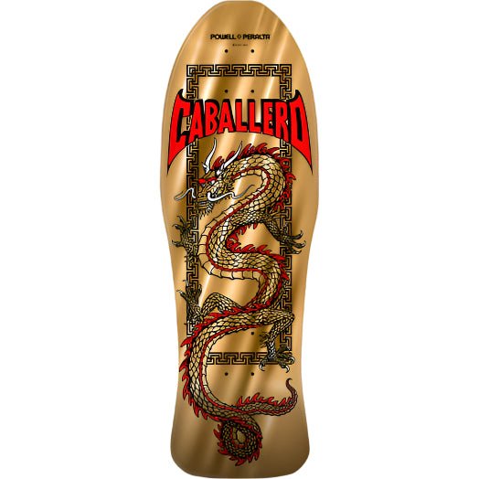 Powell Peralta Steve Caballero Chinese Dragon Reissue Skateboard Deck Gold Foil - 10 x 30 - Soul Performance Surf & Skate - Powell Peralta