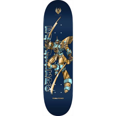 Powell Peralta Steve Caballero Gundam FLIGHT Skateboard Deck Blue / Gold Foil - Shape 244 - 8.5 x 32.08 - Soul Performance Surf & Skate - Soul Performance Surf & Skate