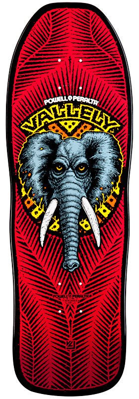 Powell Peralta Vallely Elephant Red 10" x 30.25" - Soul Performance Surf & Skate - Powell Peralta