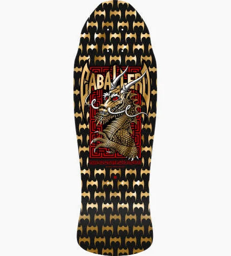 Powell Peralta Steve Caballero Street Reissue Skateboard Deck Black/Gold Foil - 9.625 x 29.75