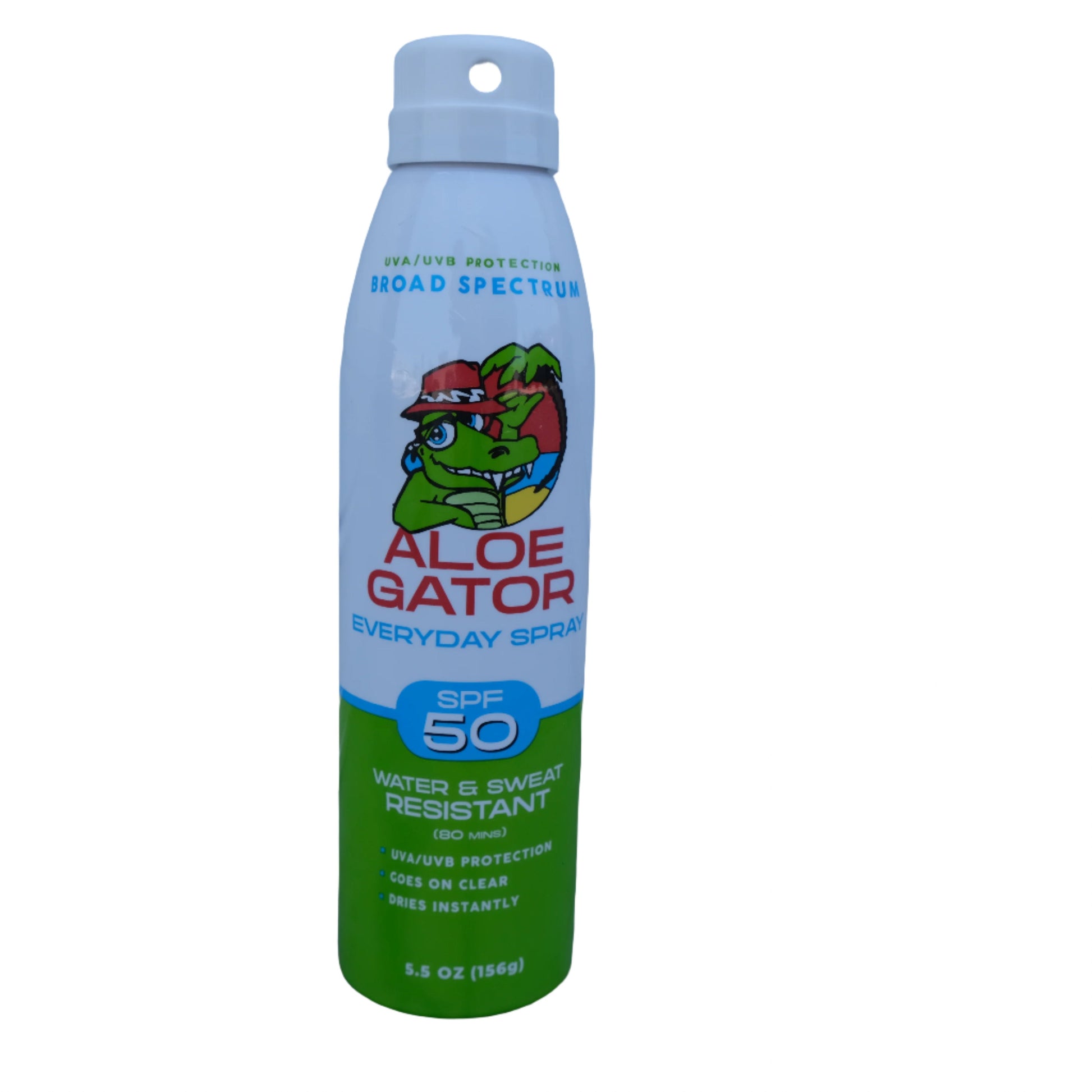 SPF 50 Aloe Gator Everyday Sunscreen Spray, 5.5oz. - Soul Performance Surf & Skate - Block Surf